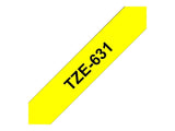 Brother TZE631 Genuine P-Touch Tape (12mm Black on Yellow)