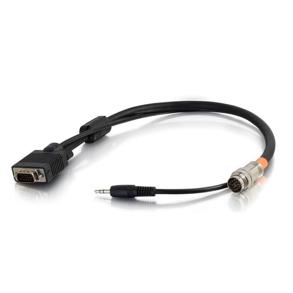 C2G/Cables to Go 60050 6' RR HD15+3.5 Audio Flying Lead