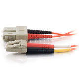 C2G 33117 OM1 Fiber Optic Cable - LC-SC 62.5/125 Duplex Multimode PVC Fiber Cable, Orange (13.1 Feet, 4 Meters)