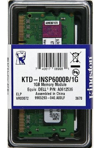 Kingston 1 GB DDR2 SDRAM Memory Module 1 GB 333MHz DDR2667/PC25300 DDR2 SDRAM 200pin SoDIMM KTD-INSP6000B/1G