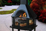 Uniflame Firehouse with Chimney, Black