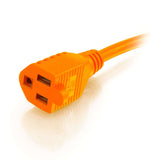 C2G 48062 16 AWG Hospital Grade Power Extension Cord - NEMA 5-15P to NEMA 5-15R, TAA Compliant, Orange (75 Feet, 22.86 Meters)