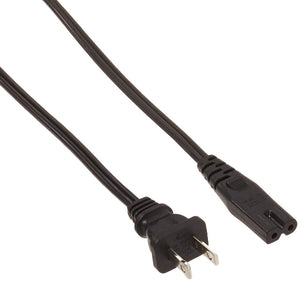 6ft Polarized 2-Slot Power Cord Black