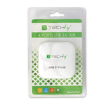 Techly 4 Port Hub USB 3.0 - White