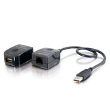 C2G 29341 USB 1.1 Over Cat5 SuperBooster Extender Dongle Kit, TAA Compliant, Black