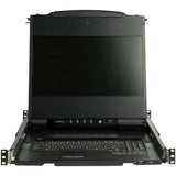 17" HD Rackmount KVM Console - Dual Rail - Cables and Mounting Brackets Included - DVI and VGA - Rackmount LCD Monitor