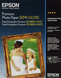 20sht 8.5x11 LTR Photo Quality Only Semi Gloss Paper