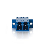 C2G 27112 LC/LC Duplex Single-Mode Fiber Optic Coupler, TAA Compliant, Blue