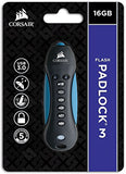Corsair CMFPLA3B-16GB Padlock 3 - USB Flash Drive - 16 GB, Blue, Black/Blue