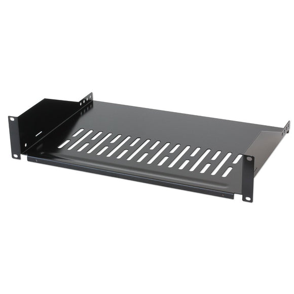 TECHly Networking, Tray, 2 Unit 400mm Tray, 2U 19in Networking Cabinet, Black (I-CASE TRAY-400BK)