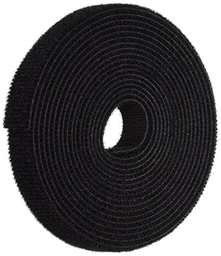 C2G 29852 Hook-and-Loop Cable Wrap, TAA Compliant, Black (10 Feet, 3.04 Meters)