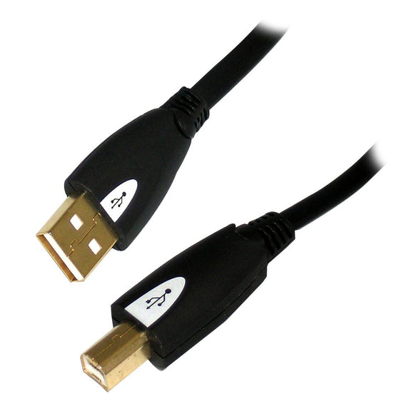 BlueDiamond 393690 Retail USB 2 Ab Flat Cable, Black, 6 ft