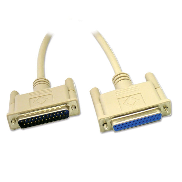 DB25 Moulded Serial Cable M/F - 6ft