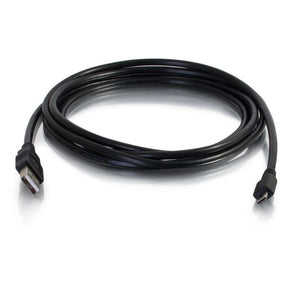 C2G 27423 Micro USB Cable - USB 2.0 A Male to Micro-USB B Male Cable, Black (1 Foot, 0.3 Meters)