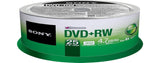 Sony 25DPW47SP DVD+RW 4X 4.7GB Spindle Rewritable DVD, 25-Pack