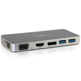 C2G 28844 USB-C Docking Station with HDMI, DisplayPort, and VGA