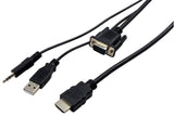 VisionTek VGA to HDMI 1.5M Active Cable (M/M)-900824