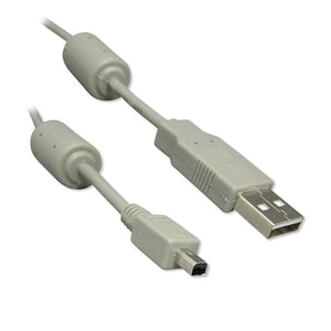 USB 2.0 A to Mini 4 M/M - GY, 6ft