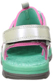 Northside Girls' Burke SE Fisherman Sandal, Silver/Mint, 5 M US Big Kid