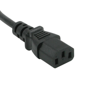 C2G 03129 18 AWG Universal Power Cord - NEMA 5-15P to IEC320C13, TAA Compliant, Black (3 Feet, 0.91 Meters)