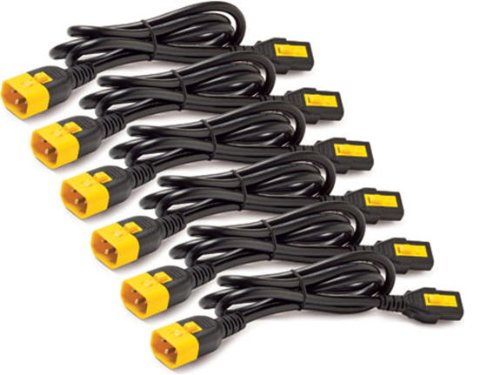 Power Cord Kit (6 Ea), Locking, C13 to C14, 1.2m (AP8704S-NA)