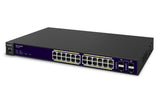 24-PORT GIGABIT POE+ LAYER 2 SWITCH. THE SWITCH GIGABIT ETHERNET PORTS SUPPORT I