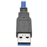 Tripp Lite USB 3.0 SuperSpeed Keystone Jack Type-A Extension Cable (M/F), 3' (U324-003-KJ), Black/Blue