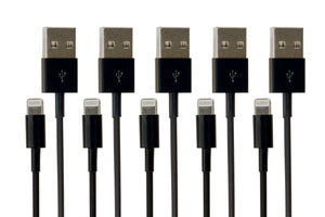 VisionTek Lightning to USB 1 Meter Cable, 5 Pack