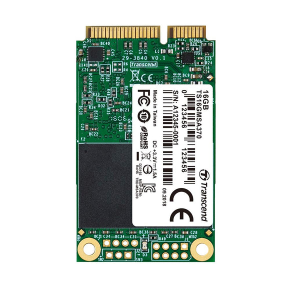 Transcend 16GB, mSATA SSD, SATA3, MLC (TS16GMSA370)