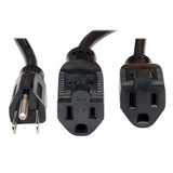 Power Extension Cord Y Splitter Cable 13a, 16awg (Nema 5-15p to 2X Nema 5-15r) 1