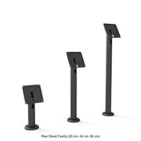 Maclocks TCDP01 Rise Vesa Mount Pole Stand with Cable Management, 7.87 Inch / 20 Centimeters Height (Black)