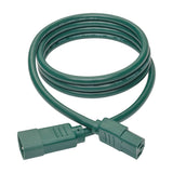 Tripp Lite P005-006-AGN 6' Heavy Duty Power Extension Cord, C14-C13, 15A, 14 AWG, Green