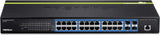 TRENDnet 24-Port Gigabit Layer 2 Switch with 4 Shared Mini-GBIC Slots,TL2-G244