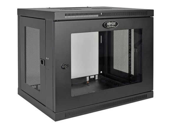 Tripp Lite 9U Wall Mount Rack Enclosure Server Cabinet with Acrylic Glass Window, 16.5