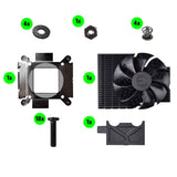 EVGA Hybrid Kit for EVGA/NVIDIA GeForce RTX 2080/2070 XC/XC2/FE, 400-HY-1184-B1, RGB