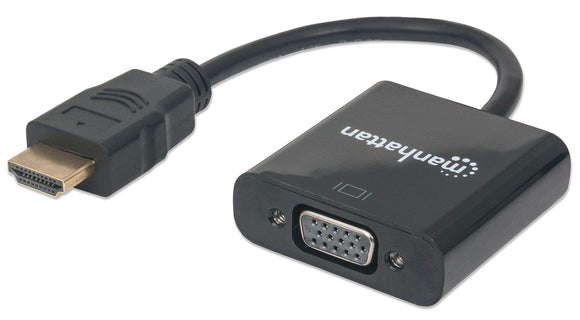 MANHATTAN 151467 Video Adapter HDMI/VGA, Black