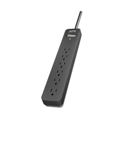 APC 6-Outlet Surge Protector Power Strip with Power Cord, SurgeArrest Essential