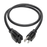 3ft Heavy Duty Power Ext Cord 14awg 15a 120v 5-15r to 5-15p