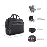 SOLOD CLA314 17.3-Inch Laptop Check Fast Briefcase, Black