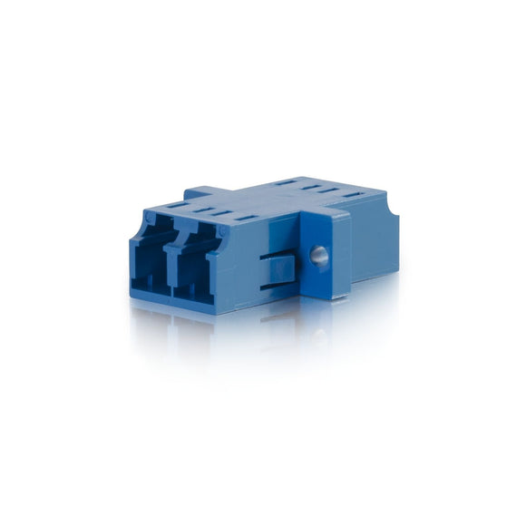 C2G 27112 LC/LC Duplex Single-Mode Fiber Optic Coupler, TAA Compliant, Blue