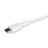 StarTech.com 2m (6.6ft) USB C to Lightning Cable - MFi Certified - Durable USB Lightning Charging Cable - White (RUSBCLTMM2MW)