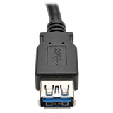 Tripp Lite USB 3.0 SuperSpeed Type-A Extension Cable M/F 6" Black 5Gbps (U324-06N-BK)