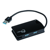 SIIG JU-H30812-S1 Super Speed USB 3.0 4,Port Hub, 4 Ports, Black