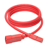 Tripp Lite P005-006-ARD 6' Heavy Duty Power Extension Cord, C14-C13, 15A, 14 AWG, Red