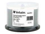 Verbatim DVD-R 4.7GB 16X DataLifePlus White Thermal Printable, Hub Printable - 50pk Spindle