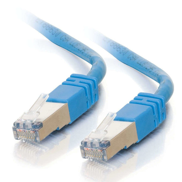 C2G 28707 Cat5e Cable - Snagless Shielded Ethernet Network Patch Cable, Blue (100 Feet, 30.48 Meters)