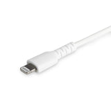 StarTech.com 2m (6.6ft) USB C to Lightning Cable - MFi Certified - Durable USB Lightning Charging Cable - White (RUSBCLTMM2MW)