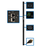 Tripp Lite PDU Switched 3.2-3.8kW 200-240V 20 C13 & 4 C19 LX Platform Interface Vertical 0URM Rack-Mount TAA (PDUMV20HVNETLX)