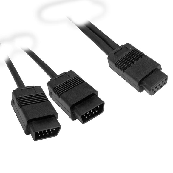 DB9 to 2 DB9 Serial Y Cable F/M- BK, 6ft