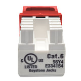 Tripp Lite Cat6/Cat5e 110 Style Punch Down Keystone Jack, Red TAA GSA (N238-001-RD)